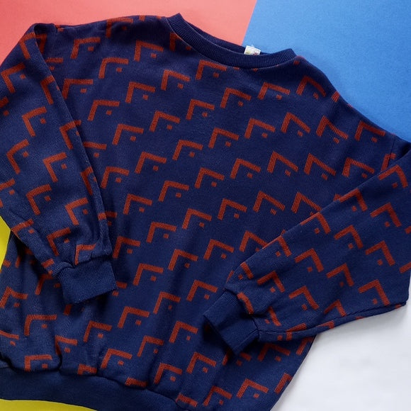 Vintage Funky Pattern Crewneck Sweater Unisex