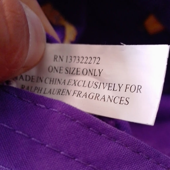 Purple Polo Ralph Lauren Fragrances Cap with Pink Logo #4