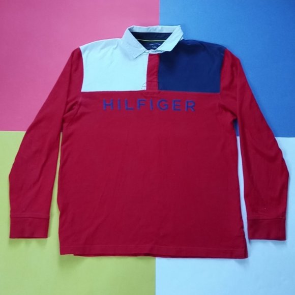 Tommy Hilfiger Large Graphic Long-Sleeve Polo Shirt