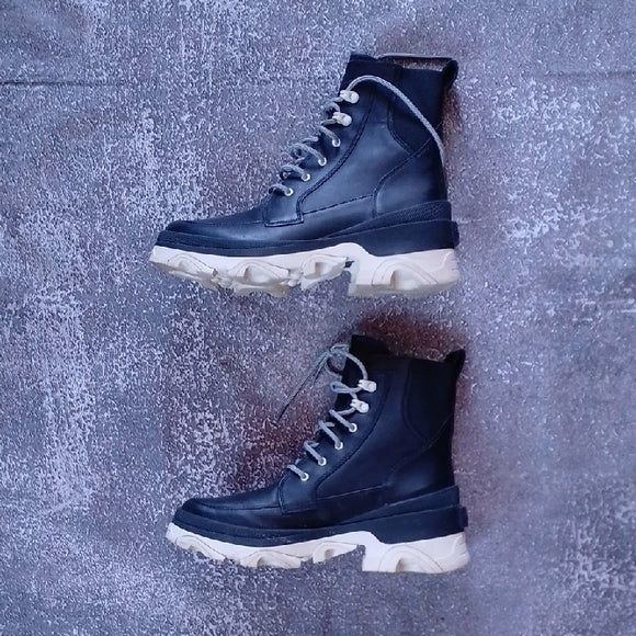 Men's Black and Cream Boots