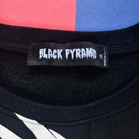 Black Pyramid Elaborate Anime Embroidered Sweater
