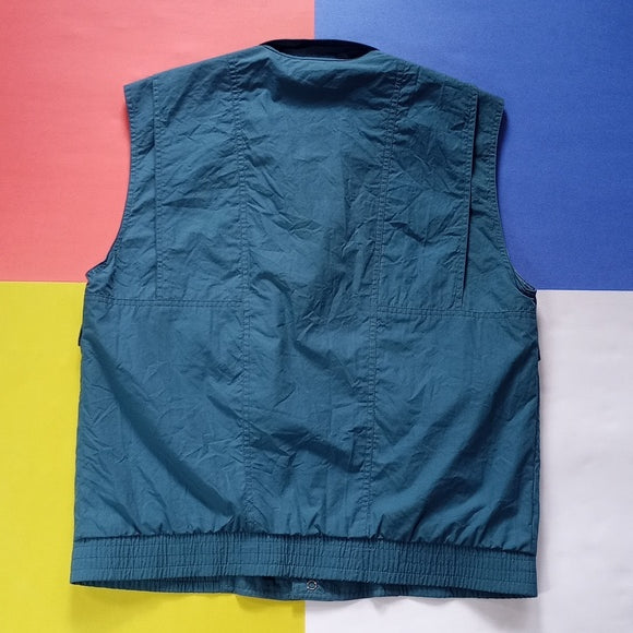 RARE Vintage 1970s Adidas Cargo Pocket Essential Vest BLUE UNISEX