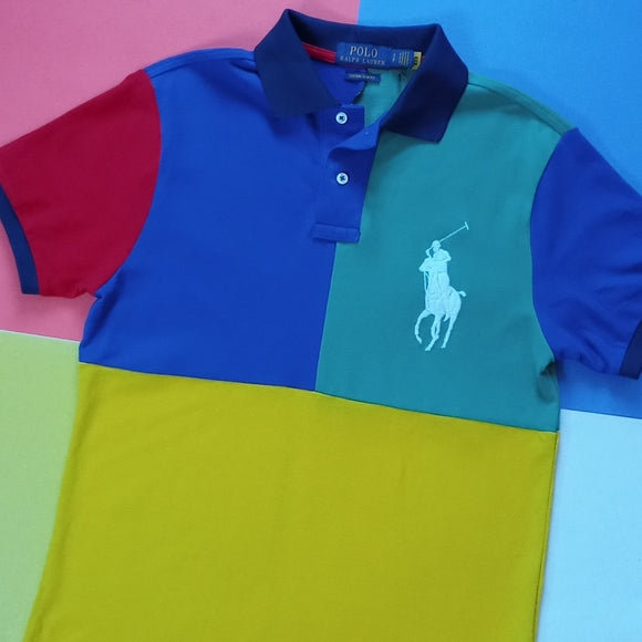 Polo By Ralph Lauren Custom Slim Fit Big Pony Mesh Polo Shirt