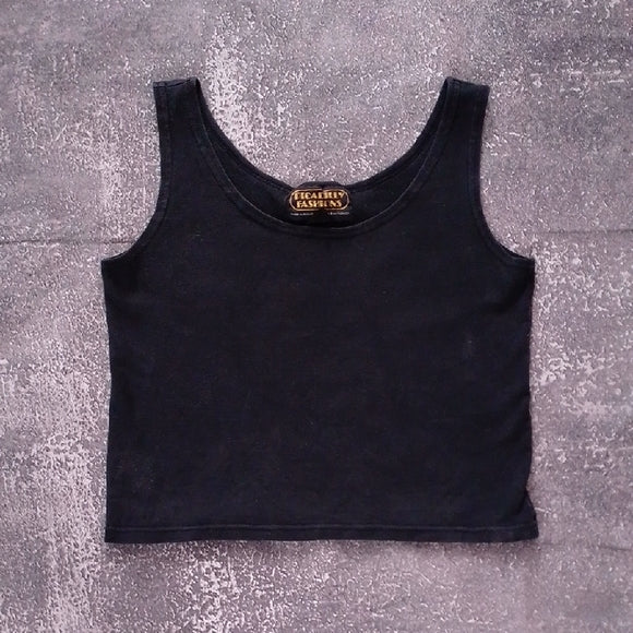 VINTAGE 90s PICADILLY FASHIONS Black Sleeveless Top