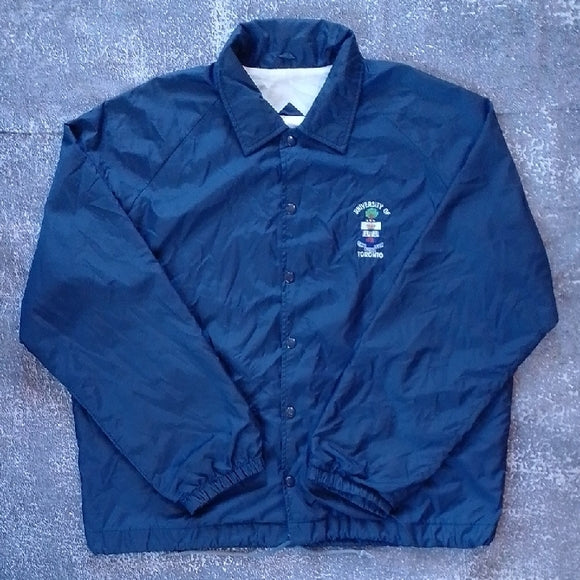 VINTAGE 90s Blue U of T Windbreaker Jacket University Of Toronto