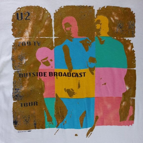 Vintage 19912U2 Zoo TV Outside Broadcast Tour Single Stitch T-Shirt