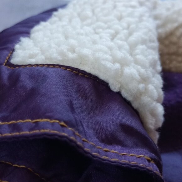 Vintage 90s Purple Sherpa Lined Collar Winter Jacket BULLET