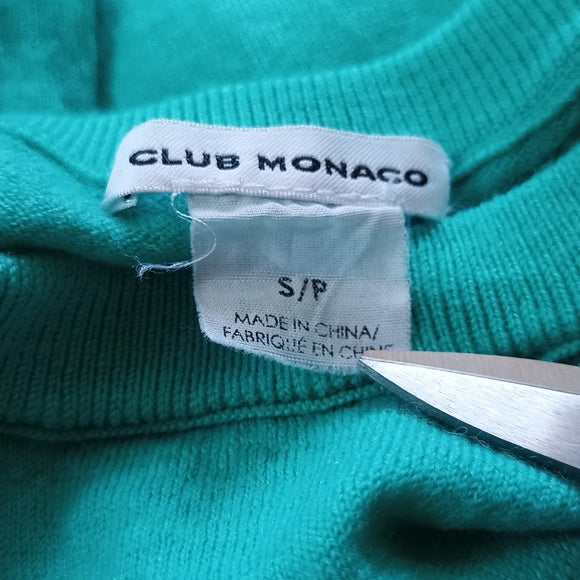 Club Monaco Green Wool Sweater Shirt