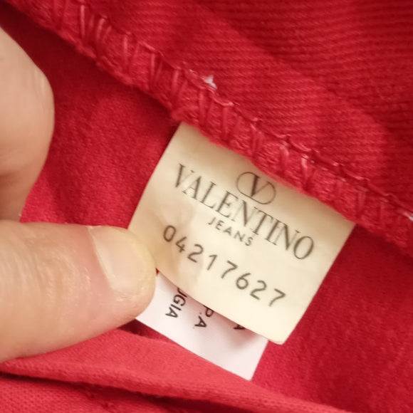 VALENTINO Red Denim Jeans Unisex