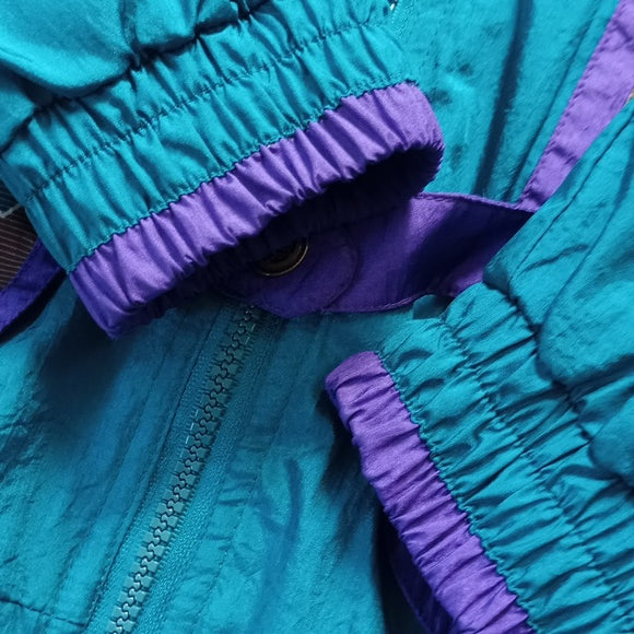 Vintage 90s Funk Colour Block and Pattern Windbreaker Jacket