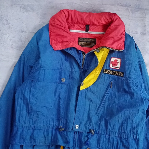 Vintage DESCENTE Team Ski Canada Long Winter Jacket Spacecrew UNISEX
