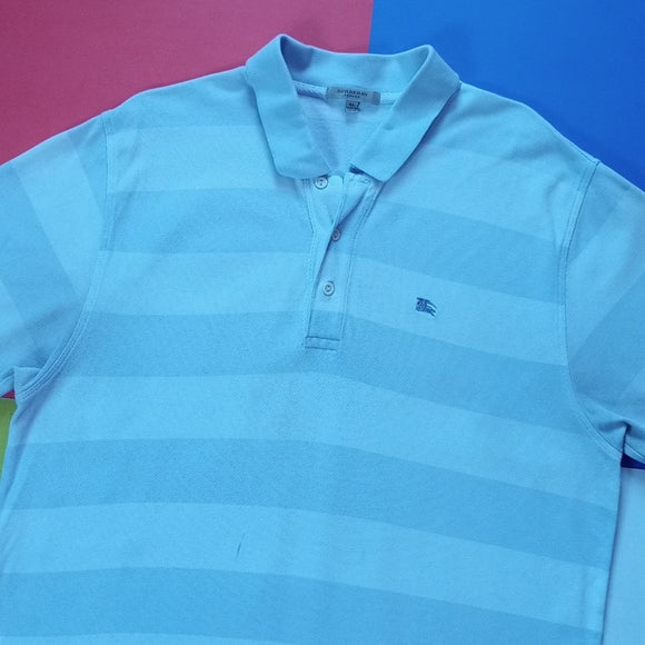 Burberry London Men's Striped Polo T-Shirt
