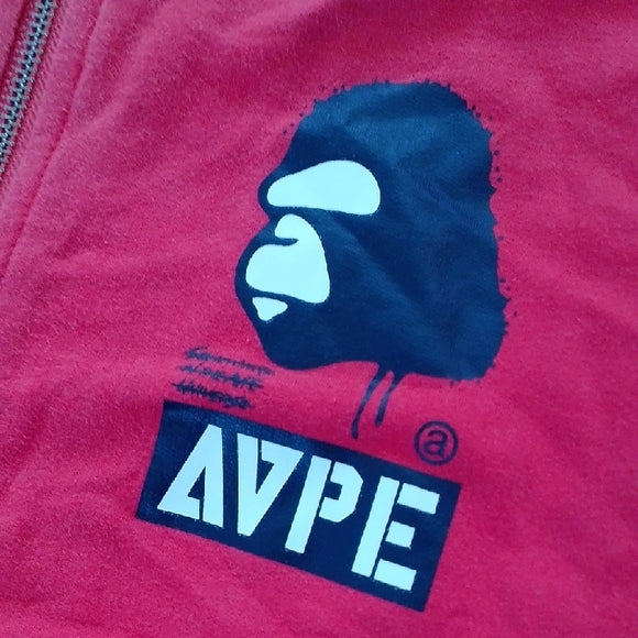 Aape By BATHING APE Orange Zip Up JAcket