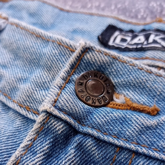 Vintage 90s Reworked Double Knee Utilitarian Workwear Baggy Denim Jeans UNISEX
