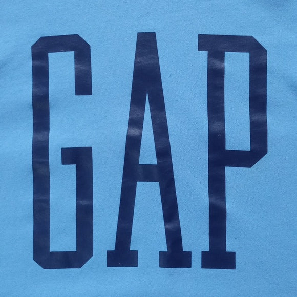 THE GAP Big Print Sweater Crewneck Blue