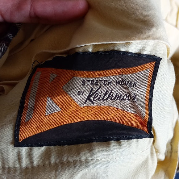 Vintage Stretch Woven By Keithmoor Wool Flare Plaid Pants UNISEX