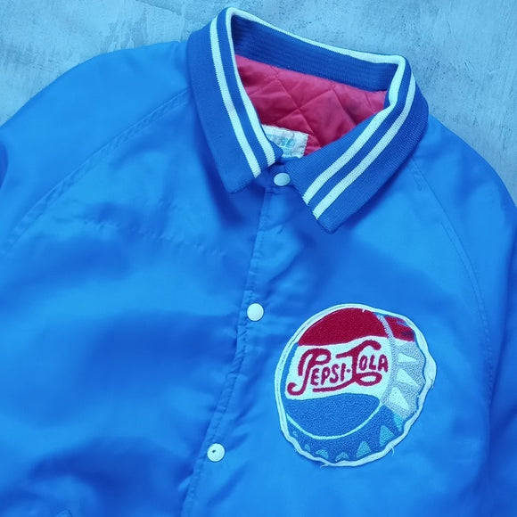 Vintage 80s Pepsi-Cola Button-Up Jacket Varsity