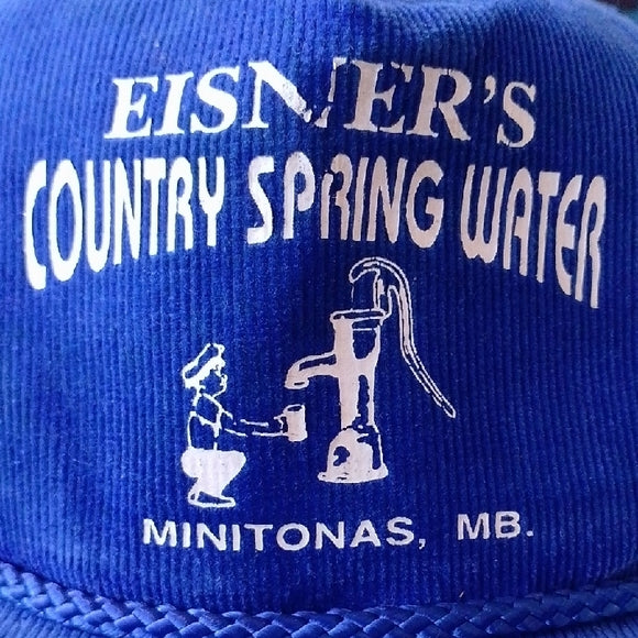 Vintage 80s Eisner's Country Water Spring Mintonas, MB Trucker Hat