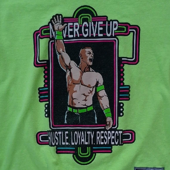 2014 WWE JOHN CENA YOU CAN'T SEE ME GREEN T-SHIRT