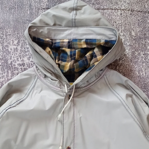 Vintage THERMAL-SLICKS by MTC Plaid Lined Raincoat