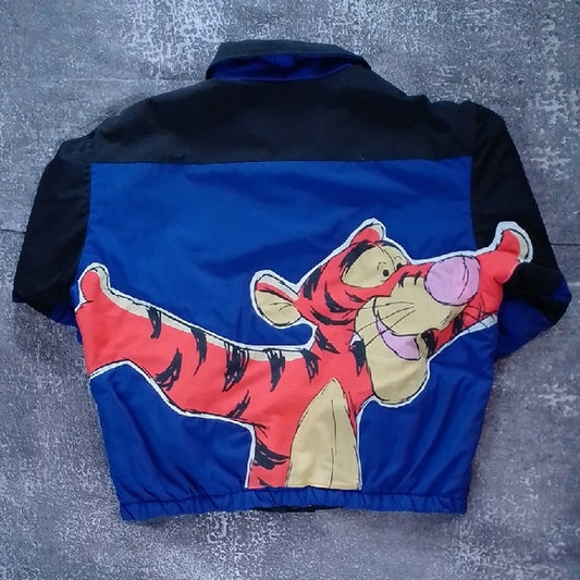 Vintage Custom Tigger Upcycle Winter Jacket Winnie The Pooh