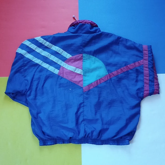 Vintage 90s Dunlop Funky Colour Block Windbreaker Track Suit Pants & Jacket