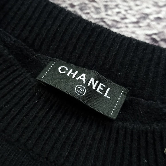 CHANEL MADE IN ITALY CASHMERE AND WOOL PRINT SWEATER P70961K10199