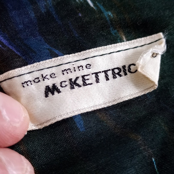 RARE Vintage 1950-60s Make Mine Mckettrick Dress Green/Blue