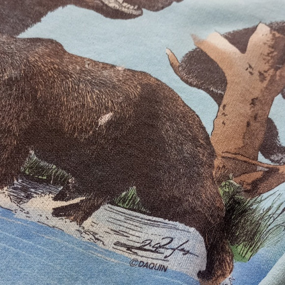 Vintage 90s Exeter, Ontario Canada Bear Graphic Crewneck Sweater