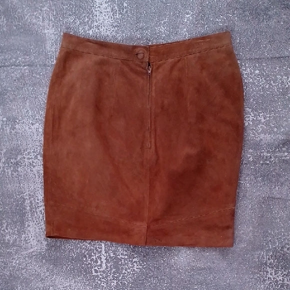 VINTAGE GIANFRANCO COLLI ITALY Brown Suede Skirt