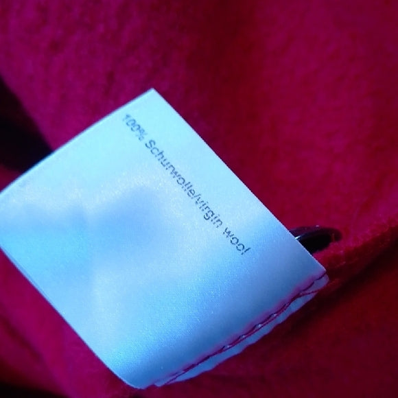 ELENA GRUNERT WOOL ROSE COLLARED Chic Red Women's Jacket 7460312/1