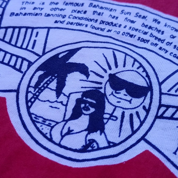 Vintage 90s Bahamas King Of Beaches Graphic Single Stitch T-Shirt