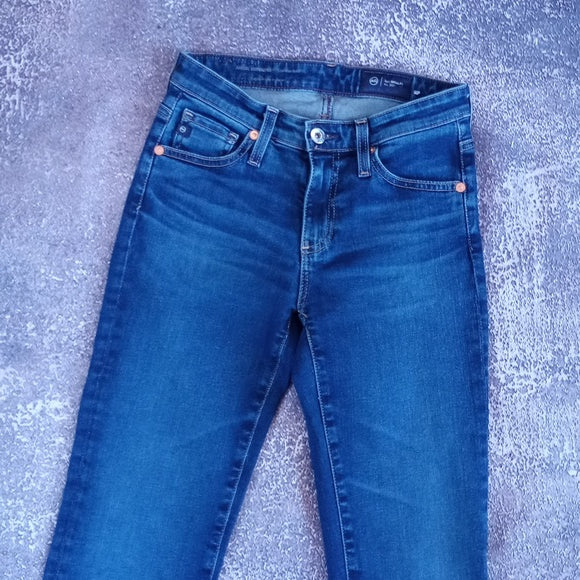 AG ANGEL EXTENDED Low Rise Boot Flare Denim Jeans