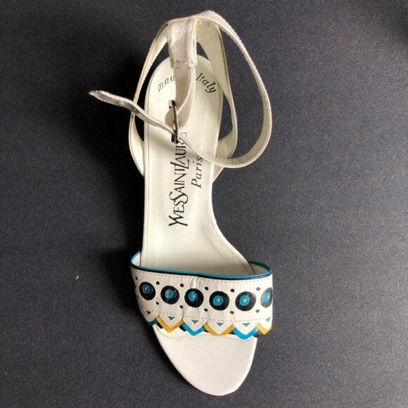 Vintage Yves Saint Laurent Boho Leather Flats