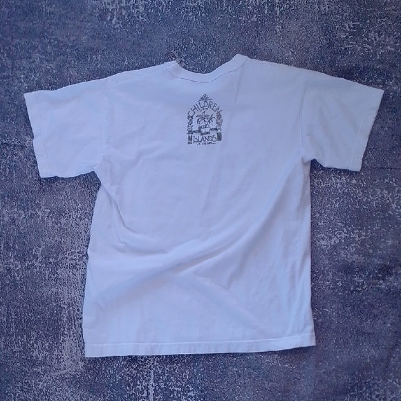 VINTAGE 1994 White Trinidad & Tobago Island In The Sun T-Shirt UNISEX
