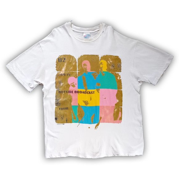 Vintage 19912U2 Zoo TV Outside Broadcast Tour Single Stitch T-Shirt