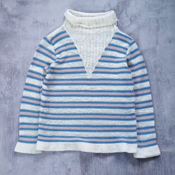 Vintage Striped Turtle Neck Sweater GLENAYA KITTENS
