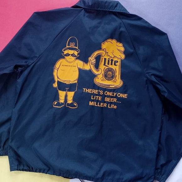 Vintage 1988 Baltimore Police Chase Miller Lite Button-Up Jacket Unisex