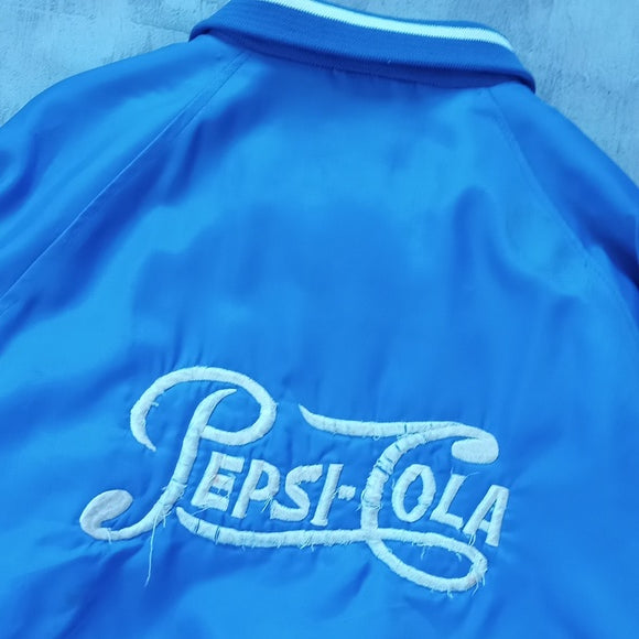 Vintage 80s Pepsi-Cola Button-Up Jacket Varsity