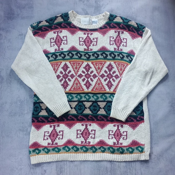Vintage Grandma Style Crazy Pattern Sweater UNISEX