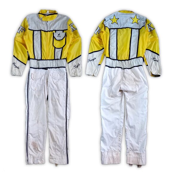 Vintage Harness Horse Racing Suit Jumpsuit Stars Super Dave Kyle Forgie
