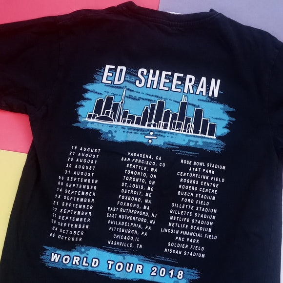 Official Ed Sheeran World Tour 2018 Band Graphic T-Shirt UNISEX