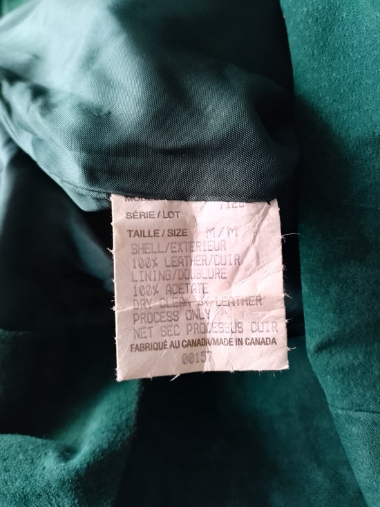 Vintage Women's Emerald Green Suede Blazer Jacket SEPARATE SCENE