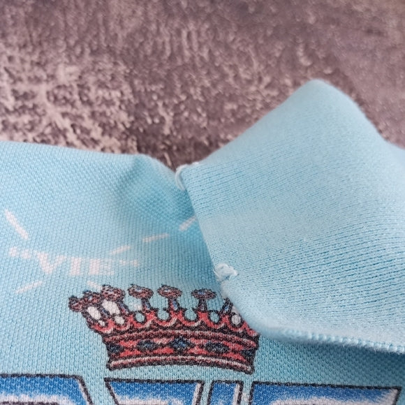 Christian Audigier Blue Graphic Polo Shirt