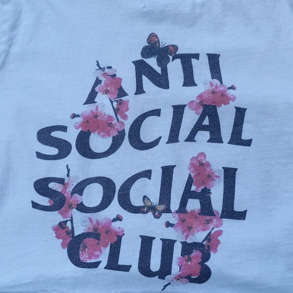 ANTI SOCIAL SOCIAL CLUB CHERRY BLOSSOM TEE WHITE Crop top