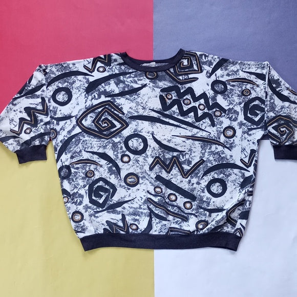 Vintage 90s Funk Abstract Patterns Sweater Unisex