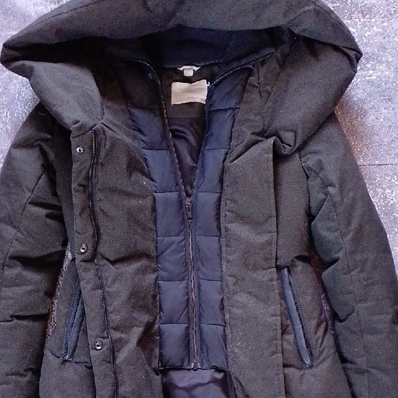 SOIA & KYO GREEN Puffer Jacket with Hood GOOSE DOWN CAMELIA-C