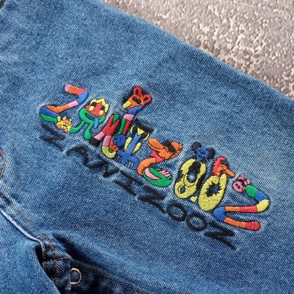 VINTAGE 90s ZANIZOOZ Embroidered Denim Jeans