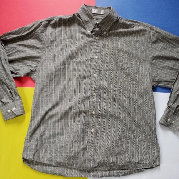 Vintage Christian Dior Fancy Checkered Button-Up Shirt