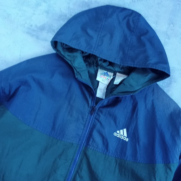 Vintage 90s Adidas Blue/Green Essential Winter Jacket
